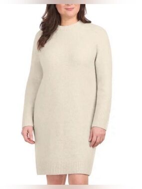 Dalia Cream Long-Sleeve‎ Knit Dress